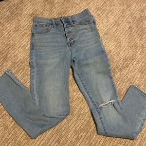 Madewell 11” roadtripper button fly jeans size 24